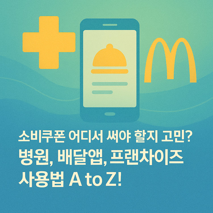 소비쿠폰 어디서 써야 할지 고민? 병원, 배달앱, 프랜차이즈 사용법 A to Z! 관련