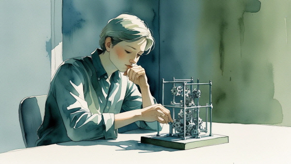 ISTP는 조용하고 논리적이며, 실제적인 문제 해결 능력이 뛰어난 성격 유형입니다. 이들은 자신의 감정을 겉으로 드러내기보다, 조용히 관찰하고 분석하는 방식을 선호합니다에 관한 그림