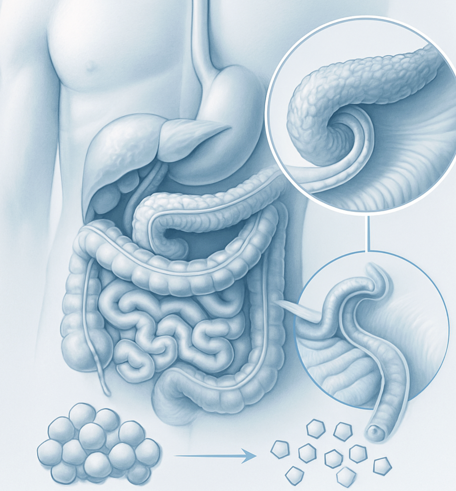 소장에서 펼쳐지는 본격적인 소화 쇼