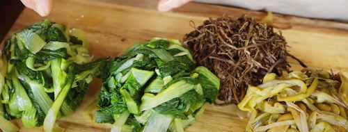 얼갈이 토란 고사리