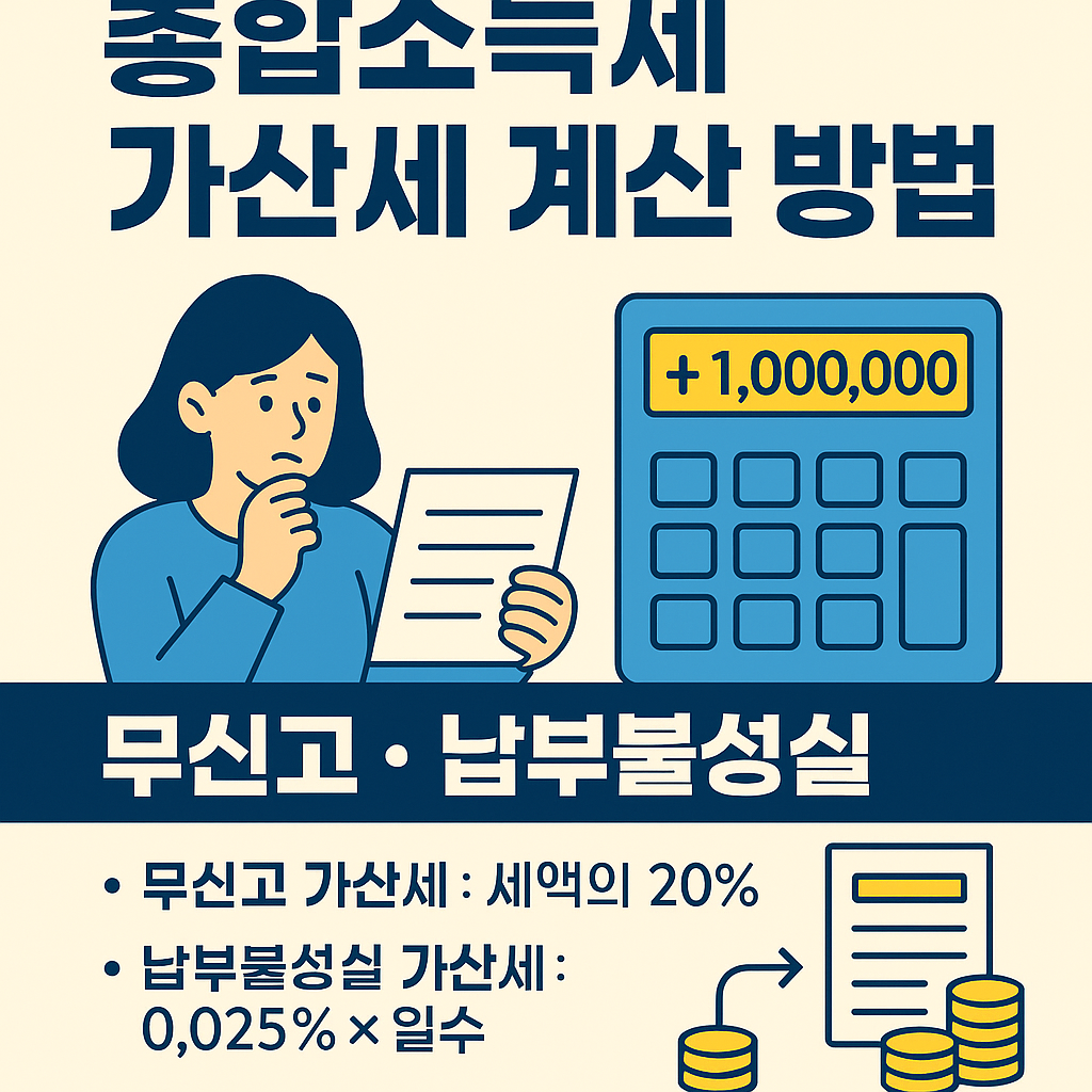종합소득세 가산세 계산 방법 &ndash; 무신고&middot;납부불성실 가산세 기준 안내