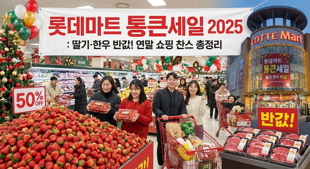 롯데마트 연말 결산 통큰세일 (12/4~7) 딸기&middot;한우 반값 총정리