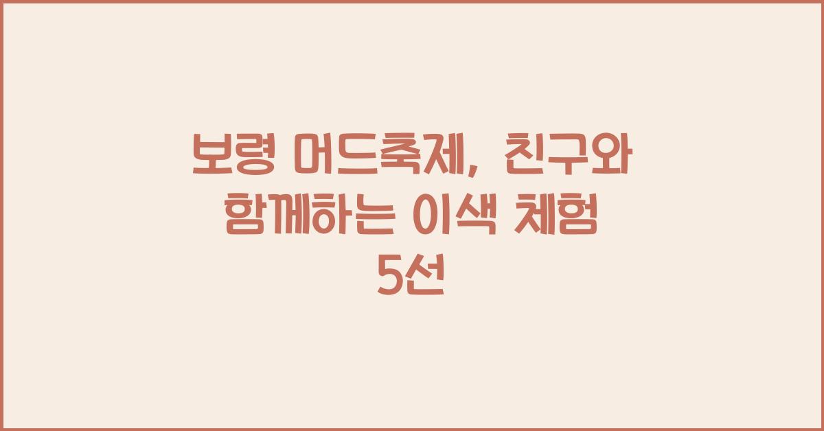 보령 머드축제