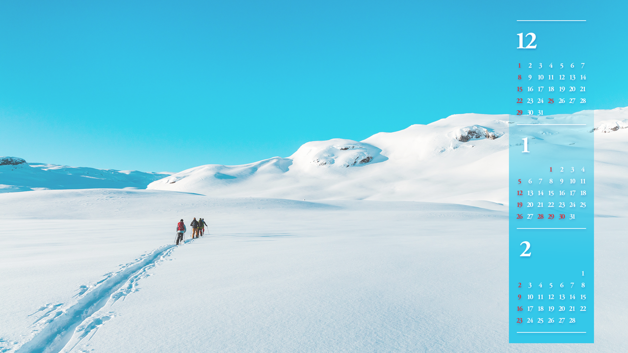 06 스키여행 B - 2025년1월 노트북배경화면