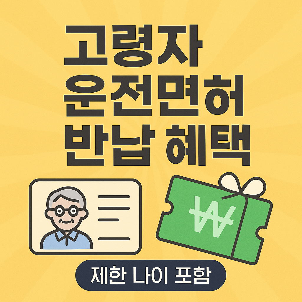[고령자 운전면허 반납] 안 하면 놓치는 30만원 혜택? 지금 확인하세요!