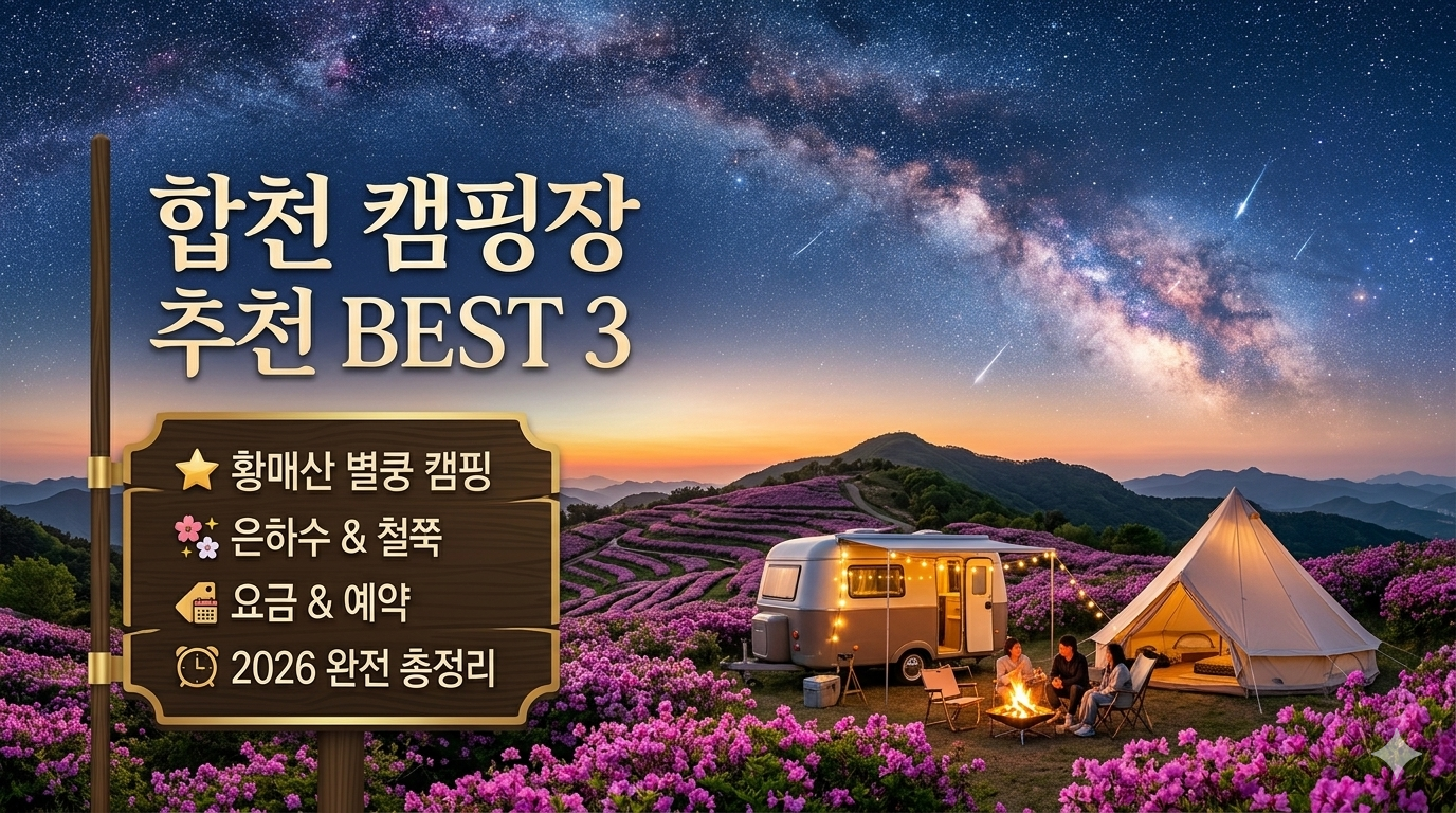합천 캠핑장 추천 BEST3