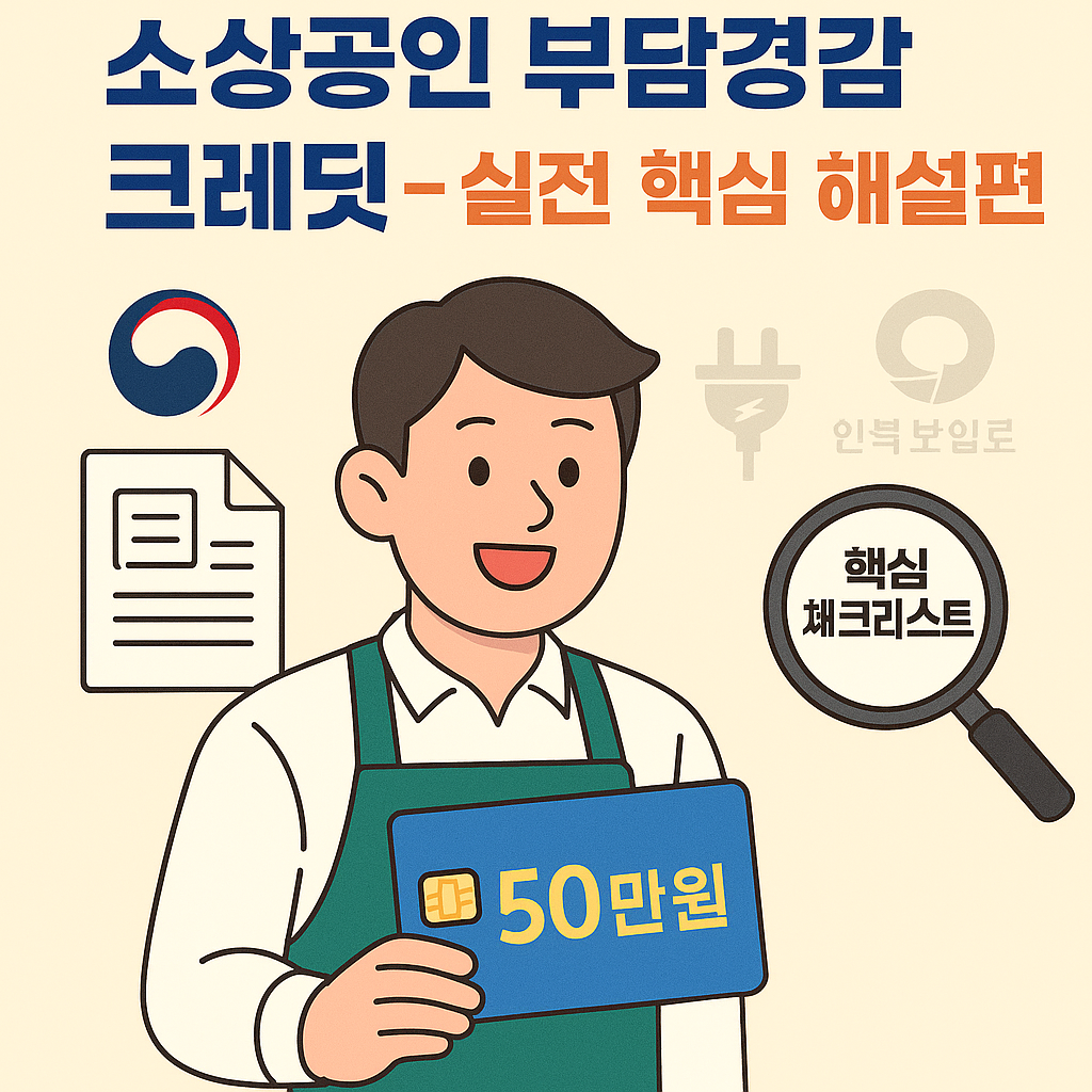 소상공인 부담경감 크레딧 &ndash; 실전 핵심 해설편