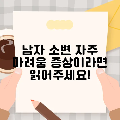 남자 소변 자주 마려움 증상이라면 읽어주세요!