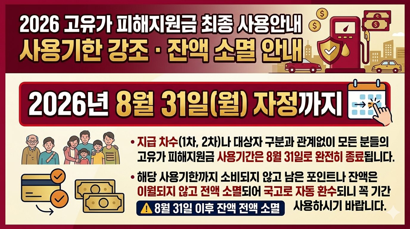 고유가 피해지원금 사용기한 이미지