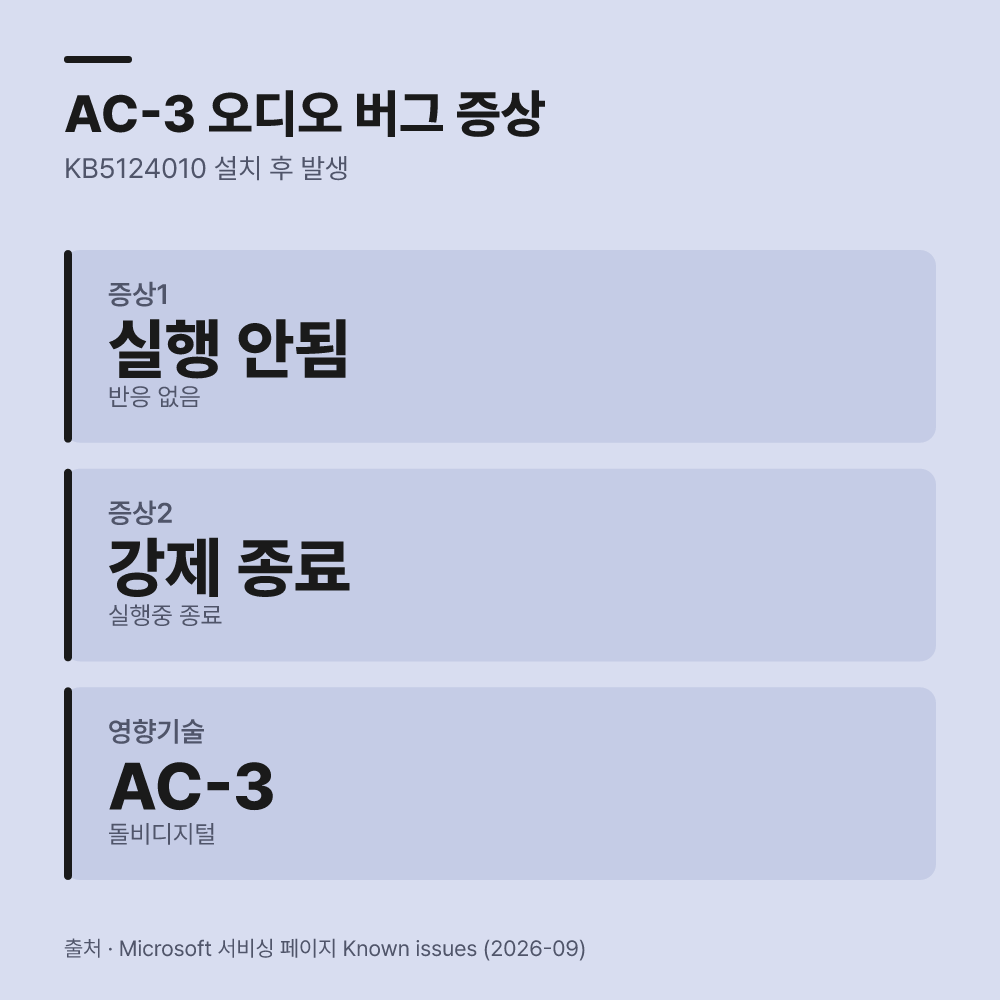 AC-3 오디오 디코딩 버그 현상