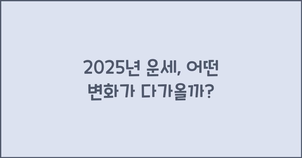2025년 운세