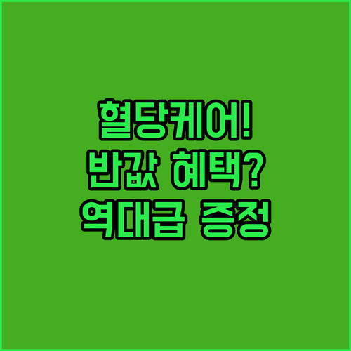 인슐런스 혈당케어 스타트 할인 혜택 ..