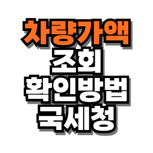 차량가액 조회 확인방법 국세청