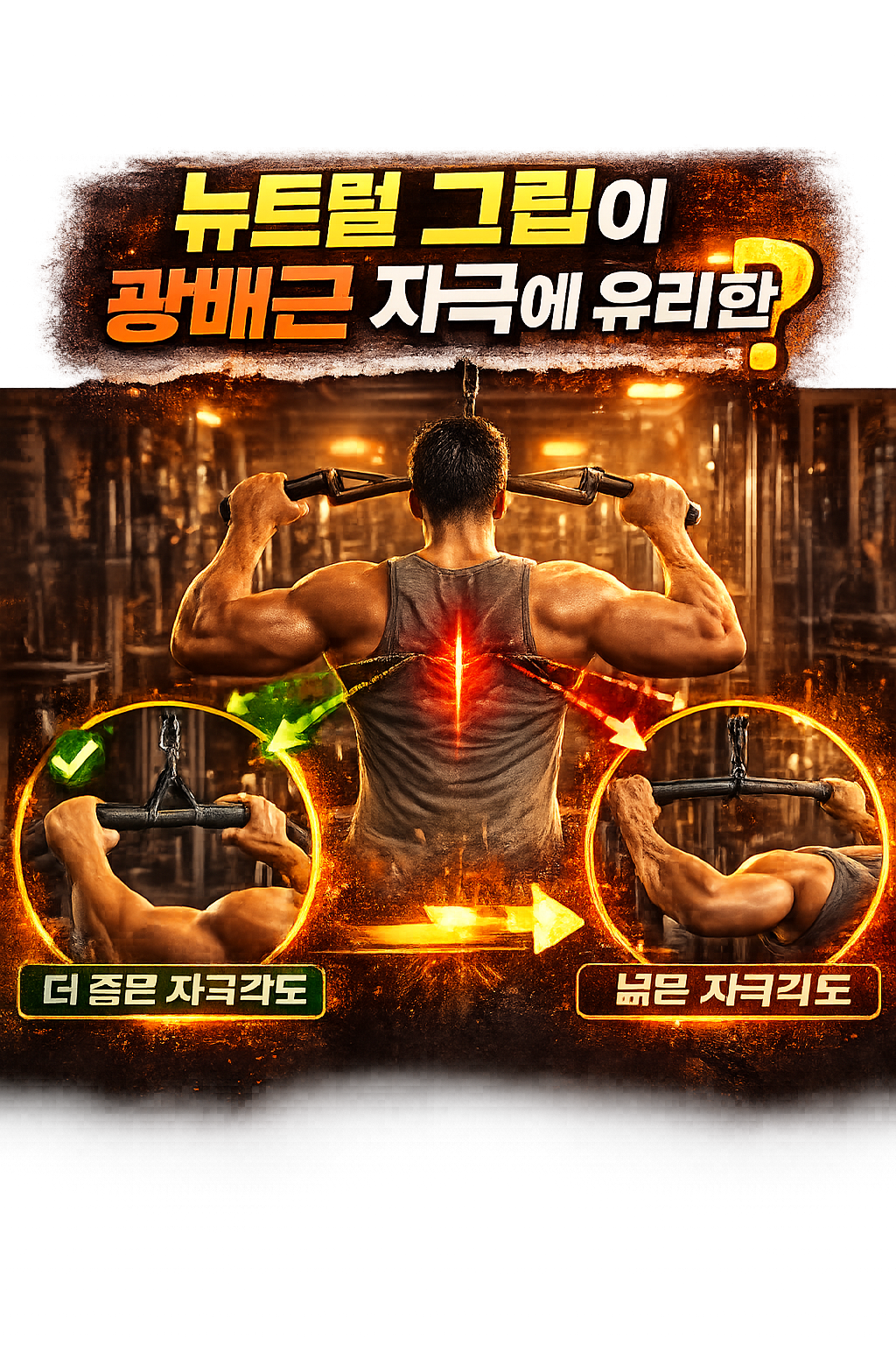 뉴트럴 그립이 광배근 자극에 유리한 진짜 이유