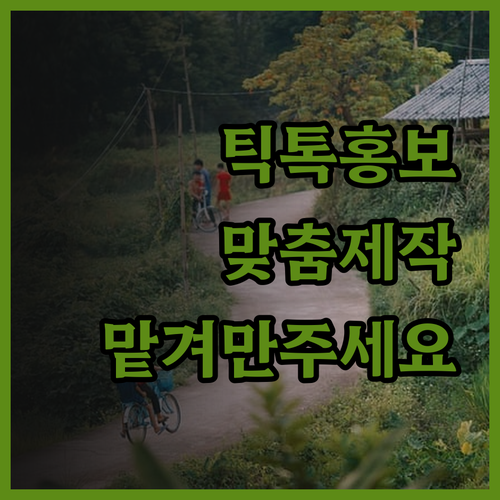 틱톡 인플루언서의 맞춤 영상 제작 서