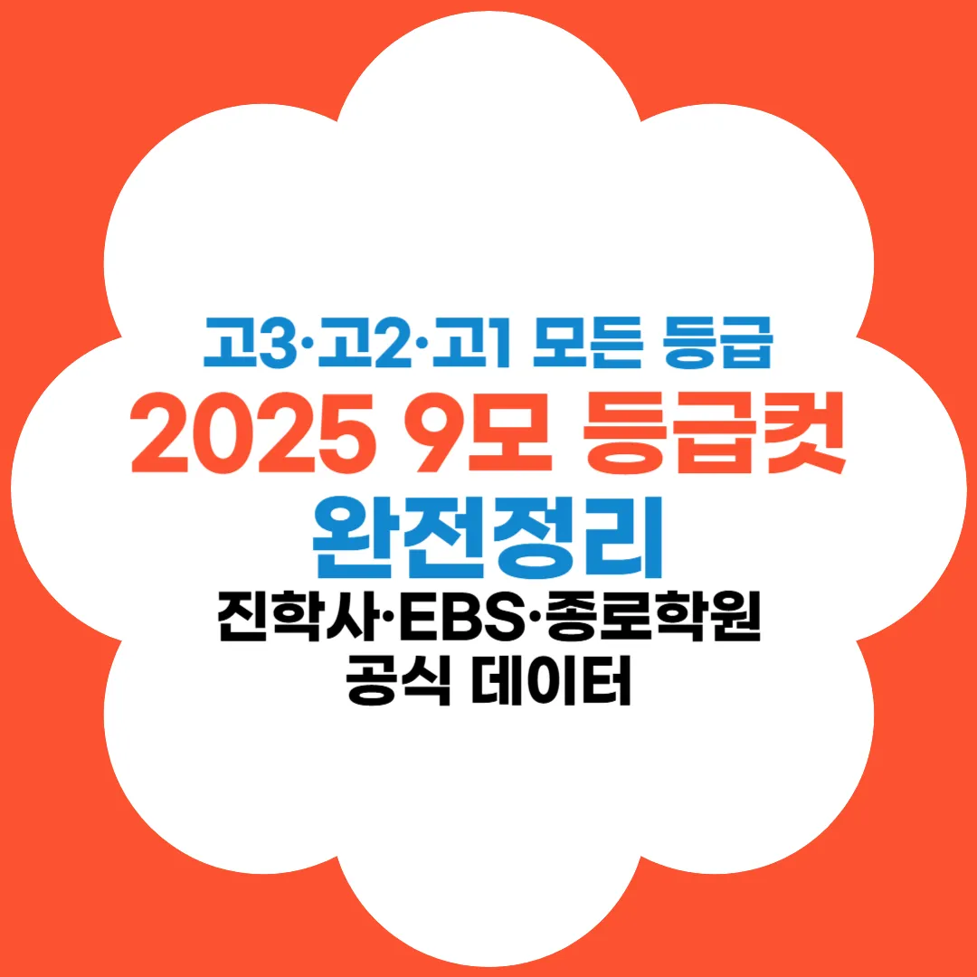 2025 9모 등급컷 완전정리 썸네일