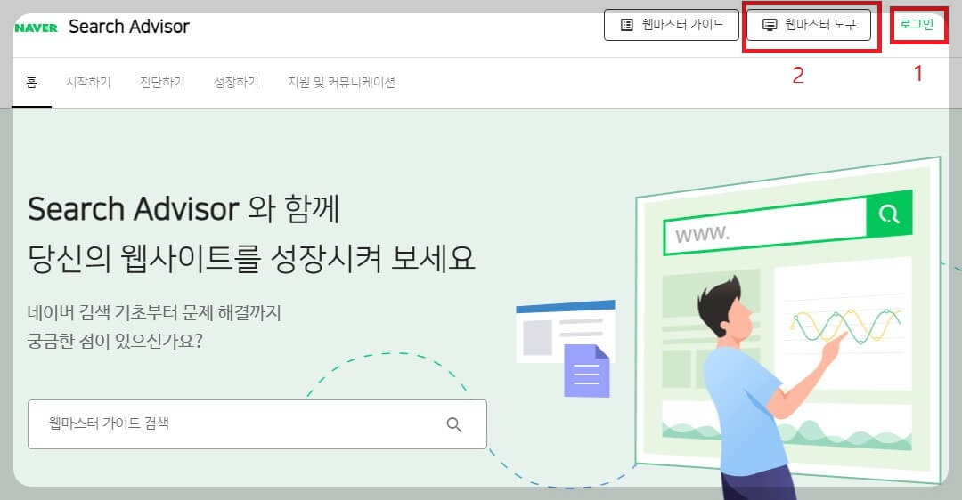 서치 어드바이저 화면 보기