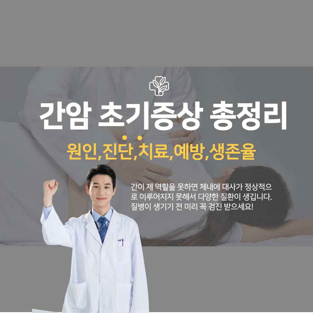 간암 초기증상 원인 진단 치료 예방 생존율