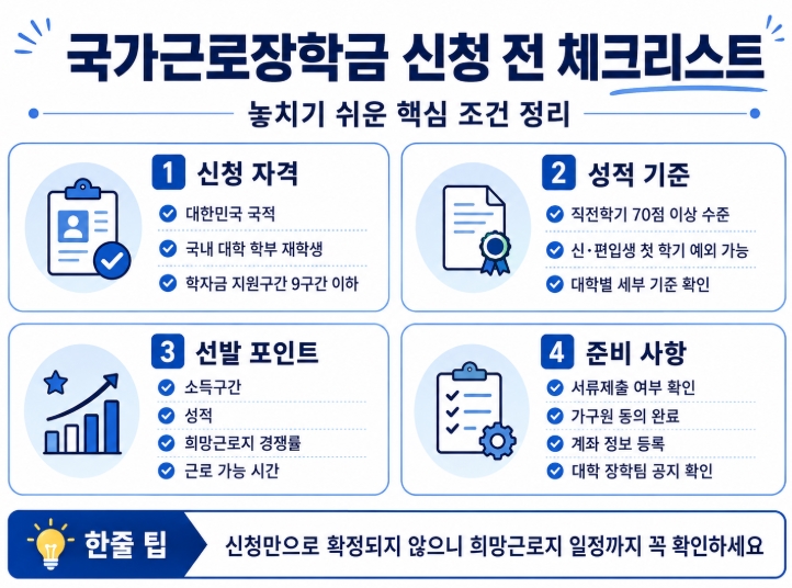 2026년 2학기 국가근로장학금 신청방법 총정리