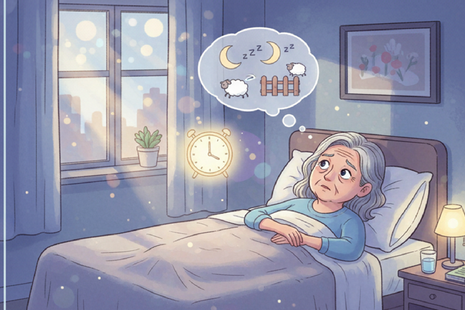 밤에 잠 못 이루는 시니어들을 위한 수면 솔루션