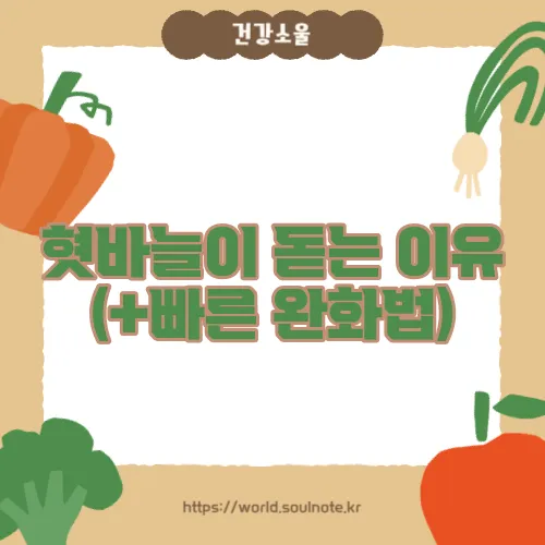 혓바늘이 돋는 이유 (+빠른 완화법)