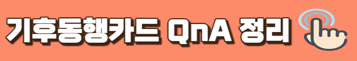 기후동행카드 질문정리