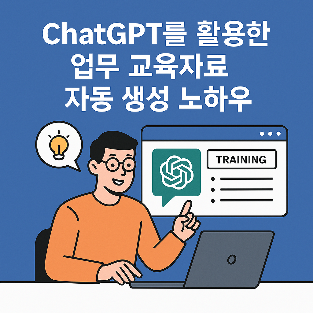 ChatGPT를 활용한 업무 교육자료 자동 생성 노하우