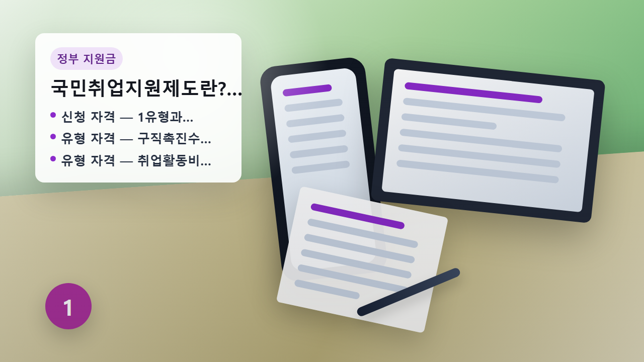 워크넷 국민취업지원제도 자격 안내 이미지