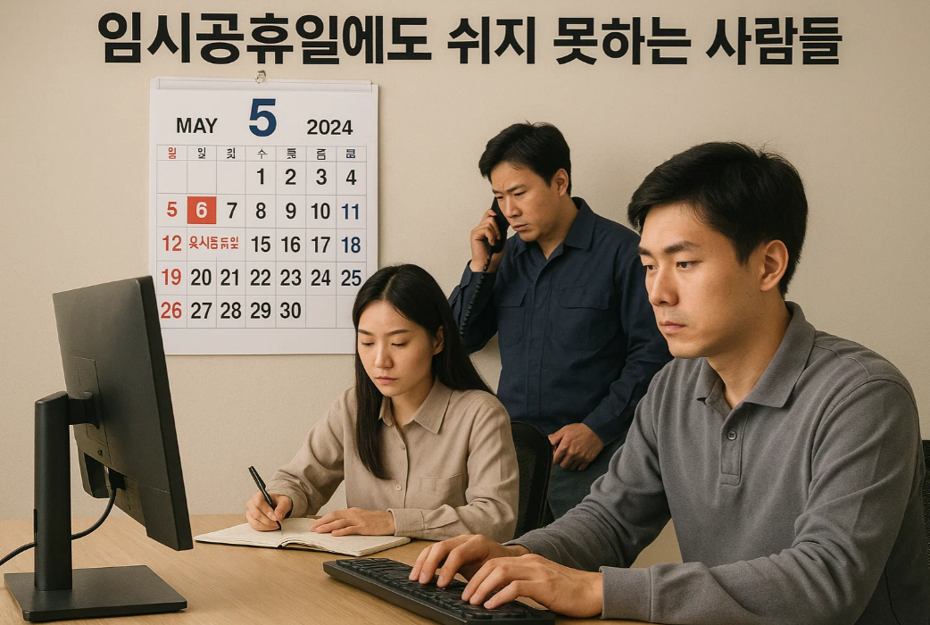 임시공휴일에도 쉬지 못하는 사람들