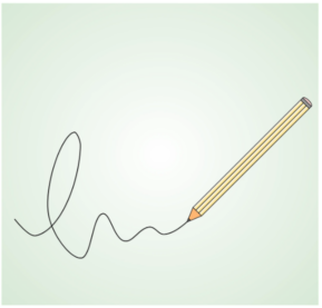 Writing with a pencil