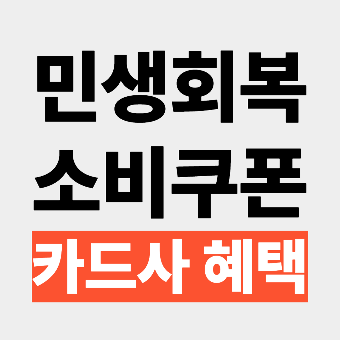 KB국민카드 민생회복 지원금 신청 방법 사용처 조회