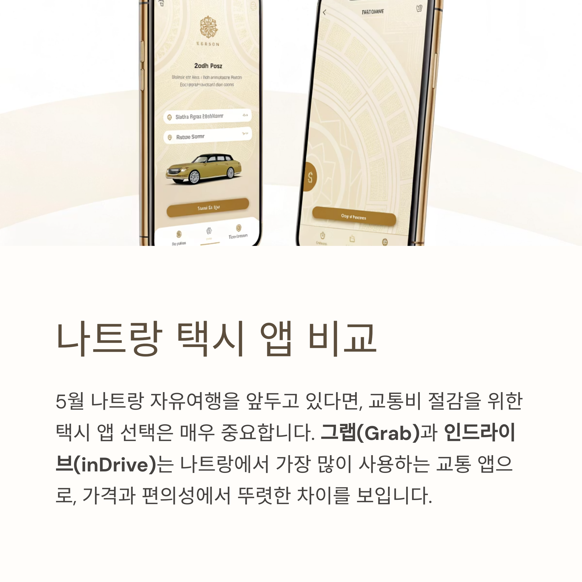 나트랑 택시 앱 비교