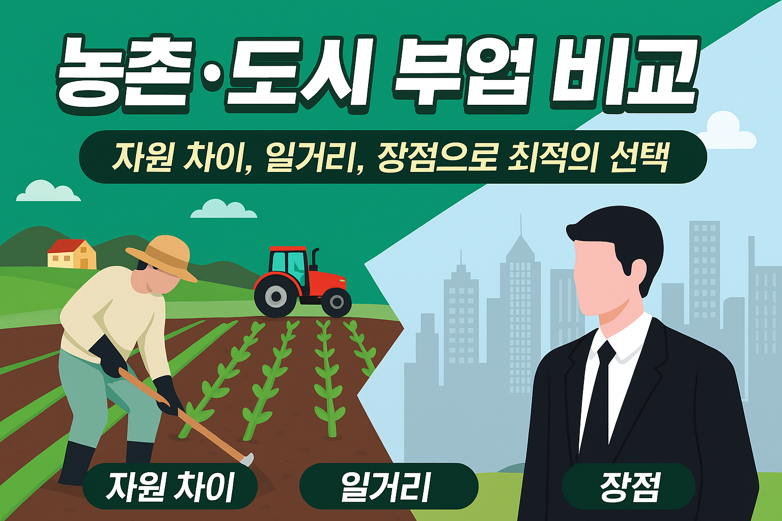 농촌。도시 부업 비교 썸네일