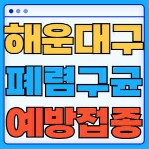 부산 해운대구 폐렴구균 백신 무료 예방접종 비용지원 가격 신청방법 대상자 간격 13가 15가 20가 23가