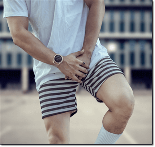 고환을 다친 남성