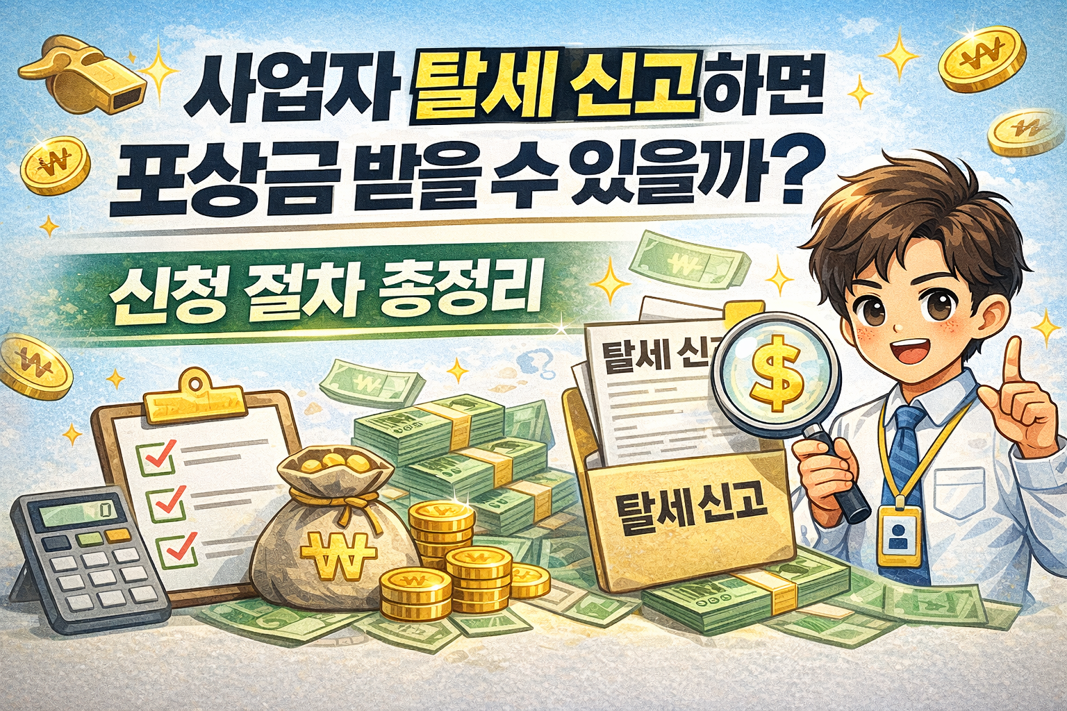 사업자 탈세 신고하면 포상금 받을 수 있을까? 신청 절차 총정리