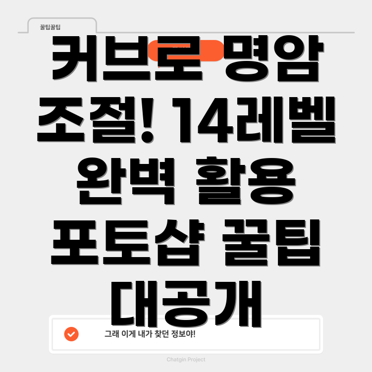포토샵 명암 조절