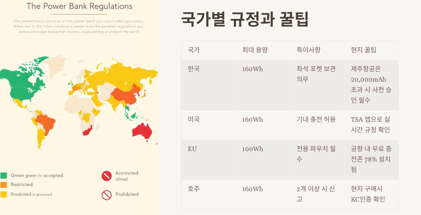 비행기 보조배터리 규정