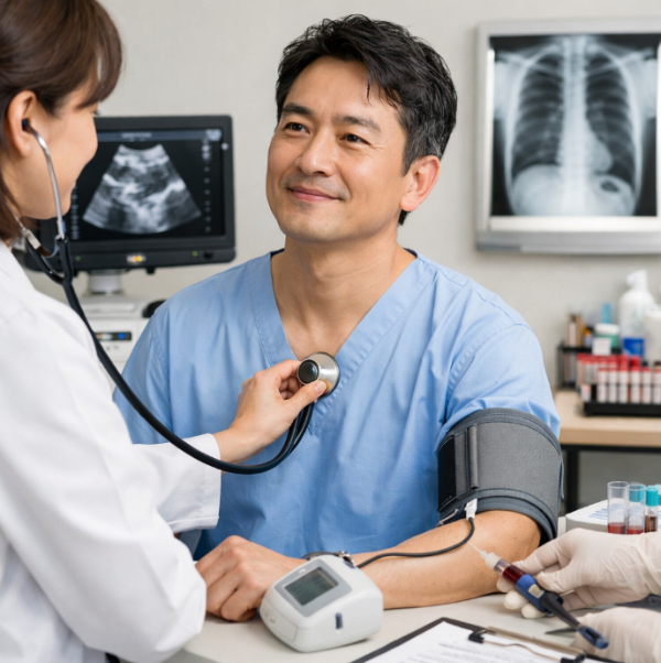 40대 남성 체력 저하로 운동 중 힘들어하는 모습