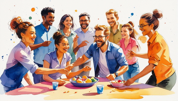 ESTP는 감정적으로 깊게 연결되는 것보다는, 순간의 재미와 효율적인 교류를 선호합니다에 관한 그림