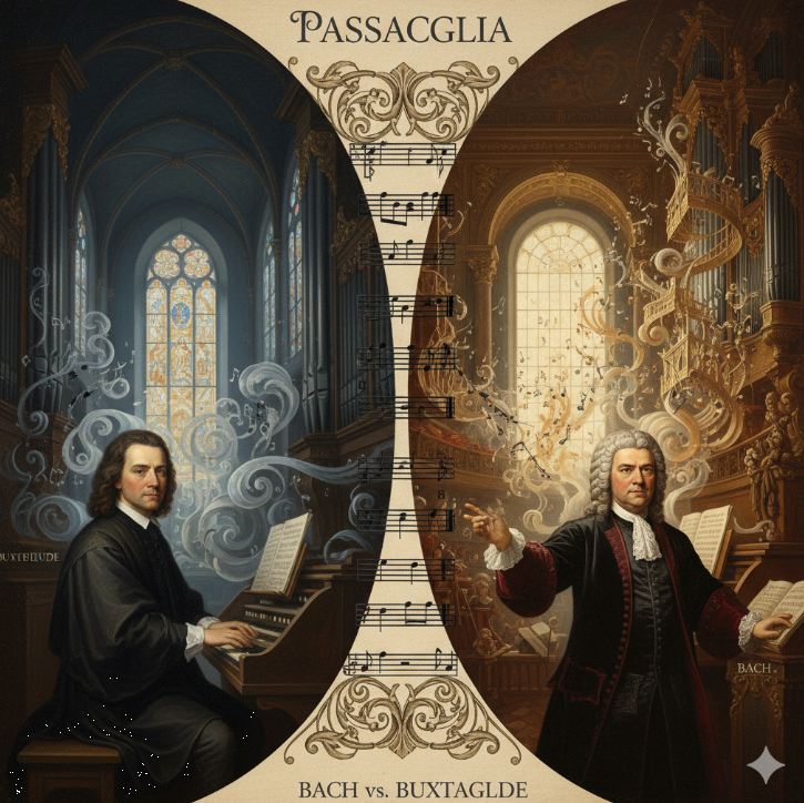 바흐와 북스테후드 두거장의 파사칼리아 관련 그림