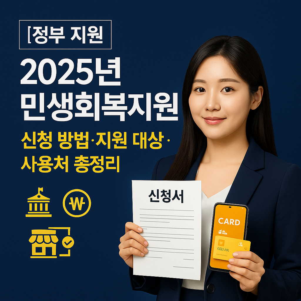 [정부 지원] 2025년 9월 민생회복지원금 ｜ 신청 방법&middot;지원 대상&middot;사용처 총정리