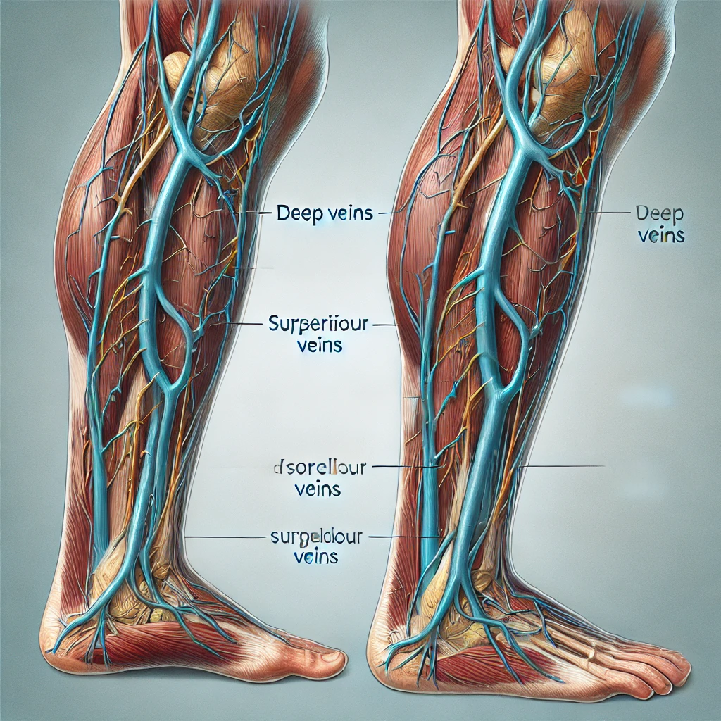 종아리 혈관사진