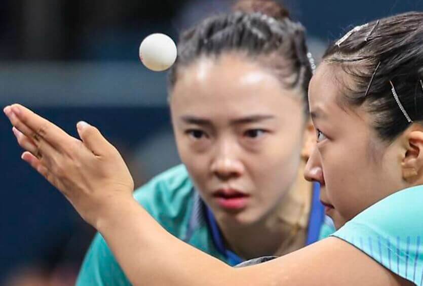 서비스하는 신유빈