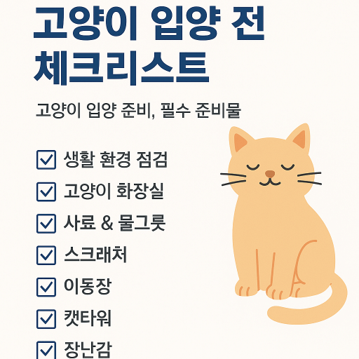 고양이 입양 준비 완벽 가이드 : 처음 집사 위한 필수 준비물 총정리