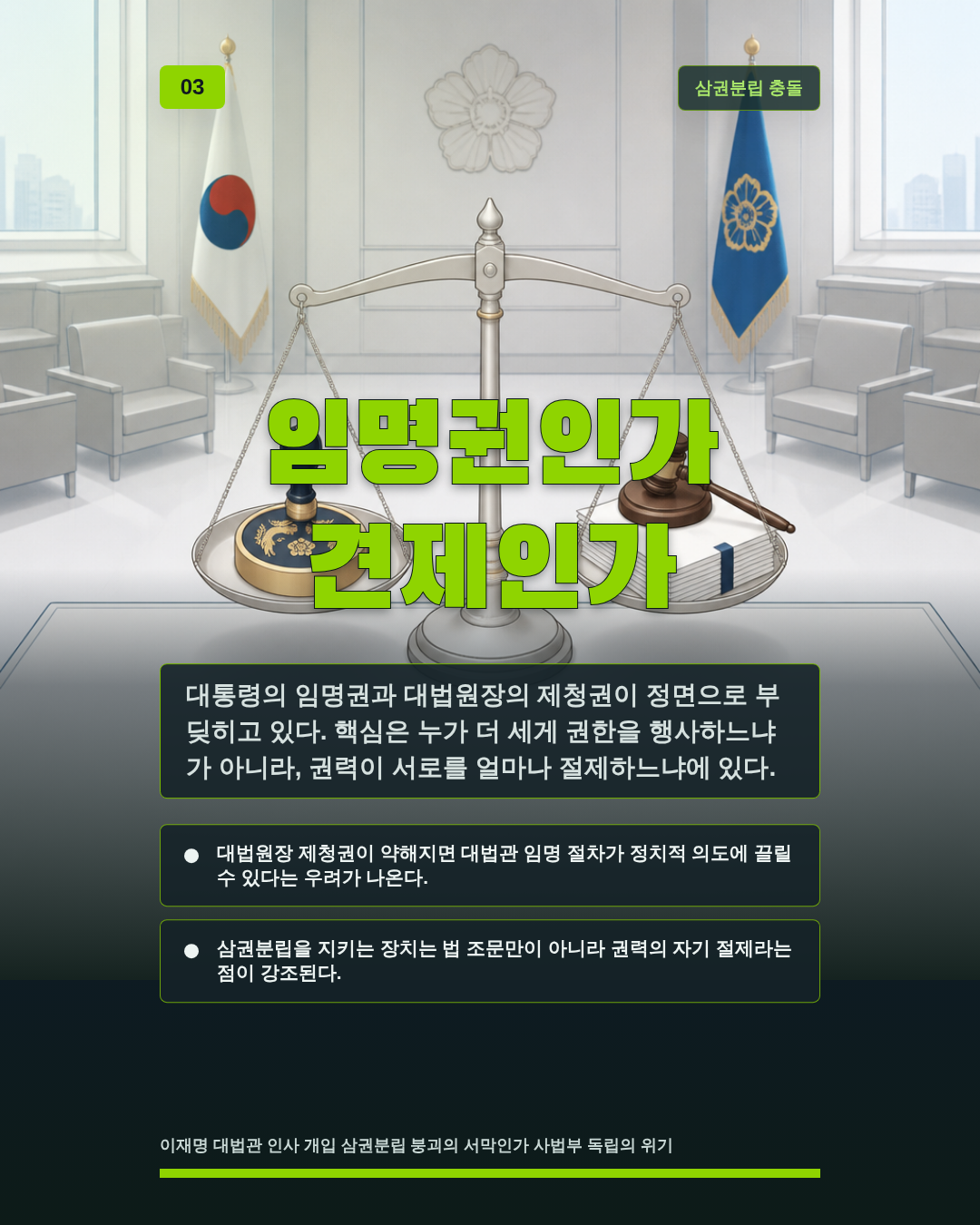 임명권인가 견제인가