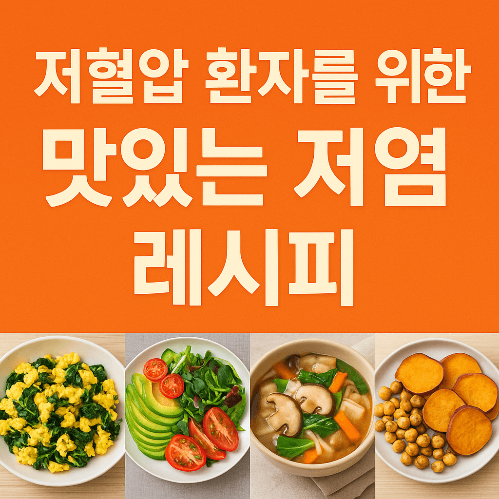 저혈압 환자를 위한 저염 레시피-사진
