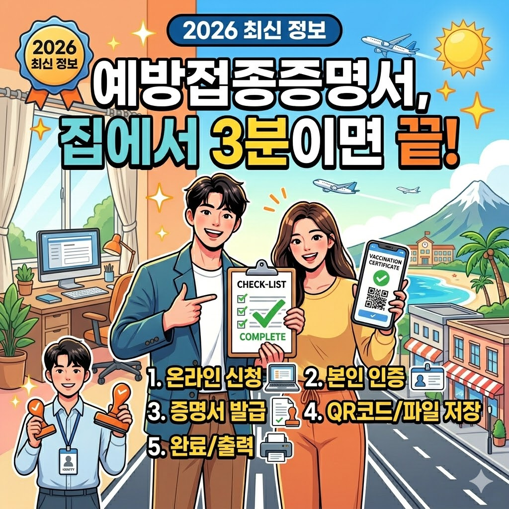 예방접종증명서 발급하러 가기
