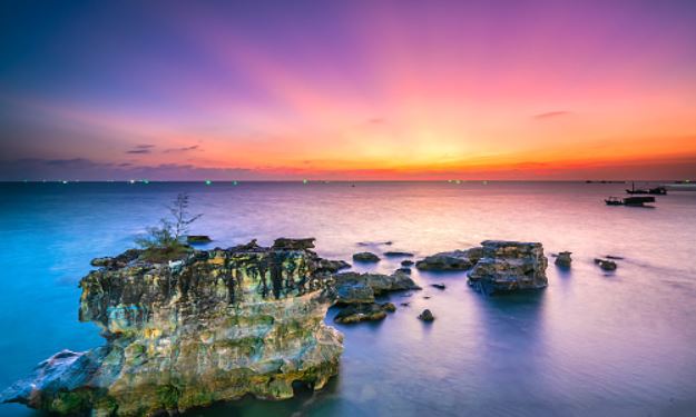 푸꾸옥 해변 석양