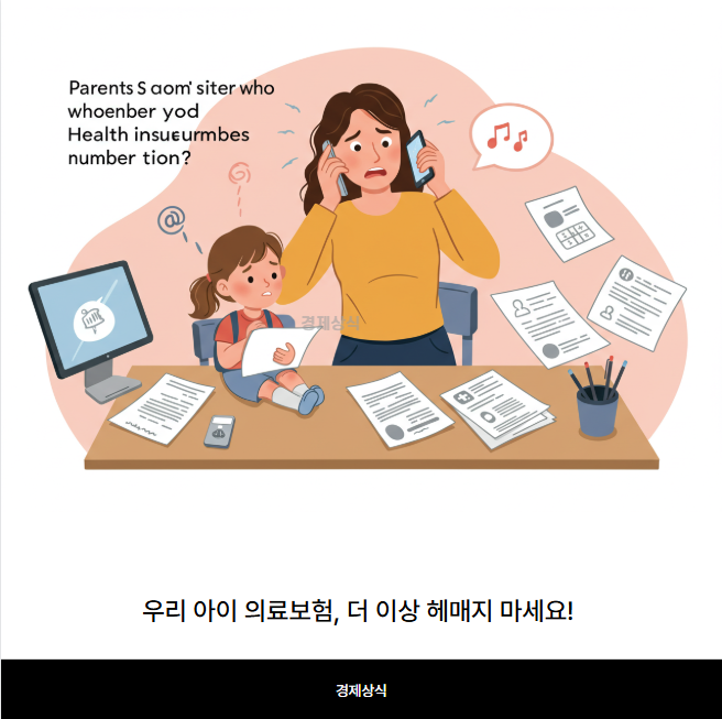 우리 아이 의료보험, 더 이상 헤매지 마세요! (1분 만에 해결!)